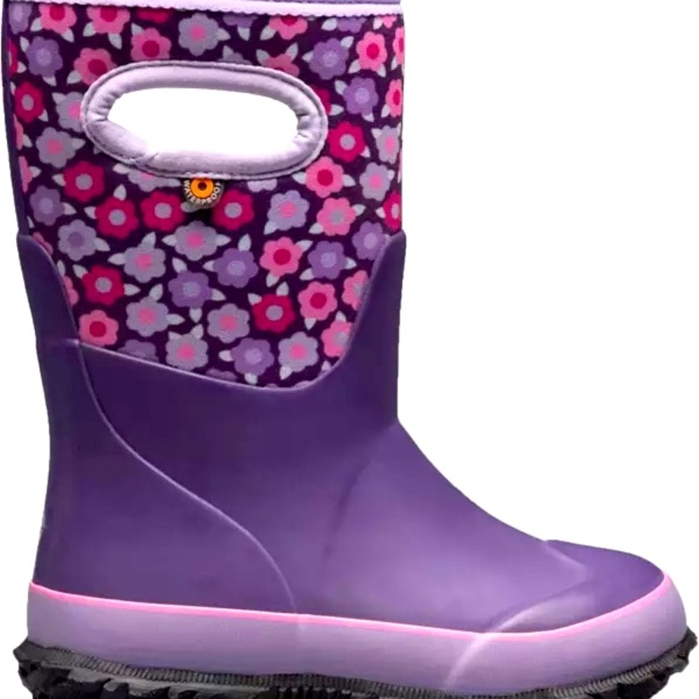 Bogs Kids' Grasp Flower Insulated Rain Boots